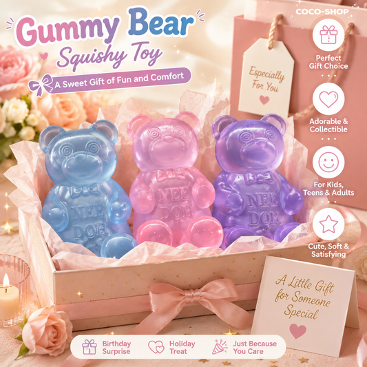 Sparkly Gummy Bear Squishy – Sweet, Soft & Satisfying to Squeeze