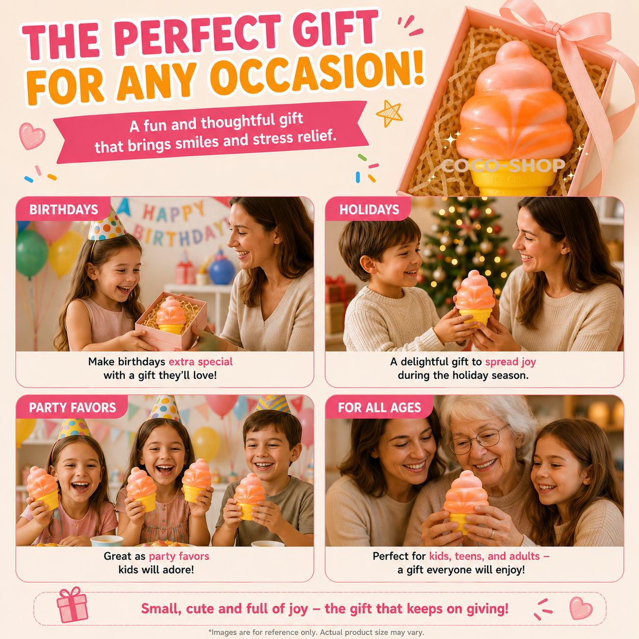 Ice Cream Squishy Toy – Soft, Sweet & Stress Relief Fun