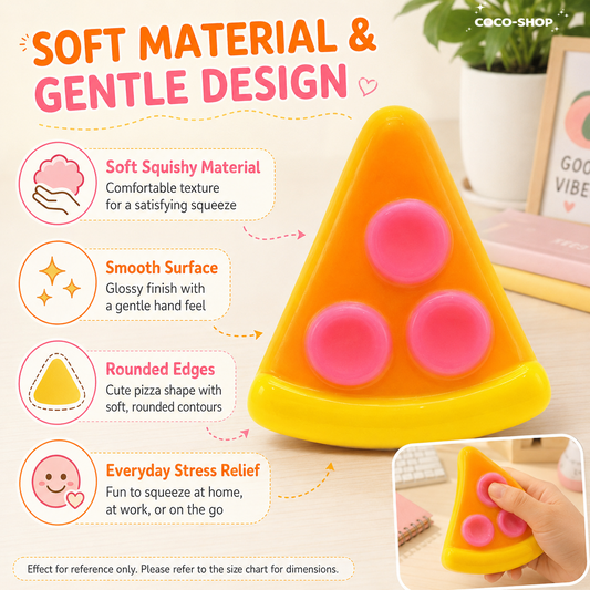 Cute Pizza Squishy Toy – Soft, Squeezable & Stress Relief Fun