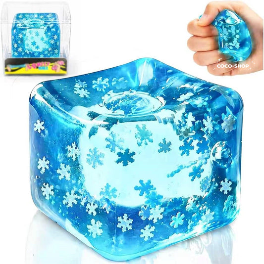 Cooling Squishy Stress Relief Cube – Soft Sensory Fidget Toy for Relaxation, Focus & Summer Fun