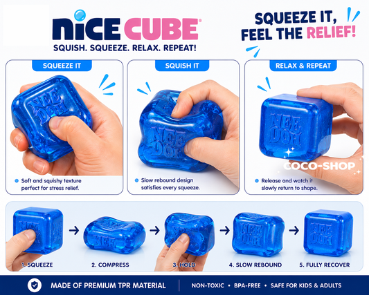 Nice Cube Squishy Toy – Soft, Satisfying & Stress Relief Fun