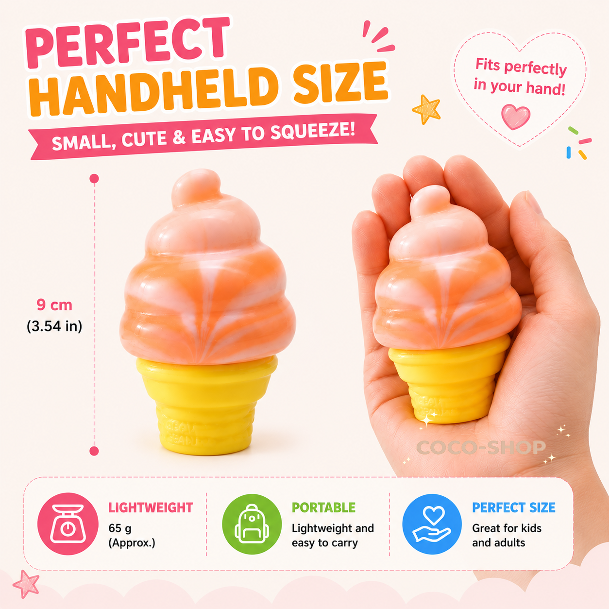 Ice Cream Squishy Toy – Soft, Sweet & Stress Relief Fun