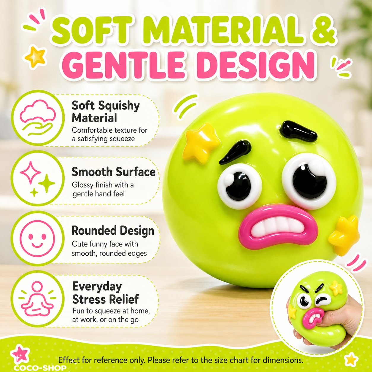 Funny Face Squishy Toy – Soft, Squeezable & Stress Relief Fun