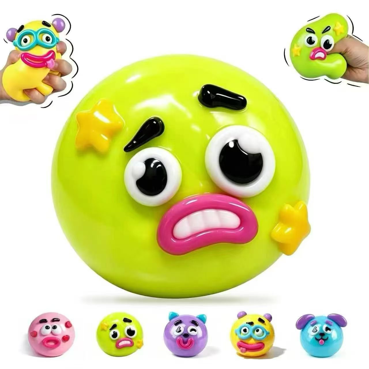 Funny Face Squishy Toy – Soft, Squeezable & Stress Relief Fun