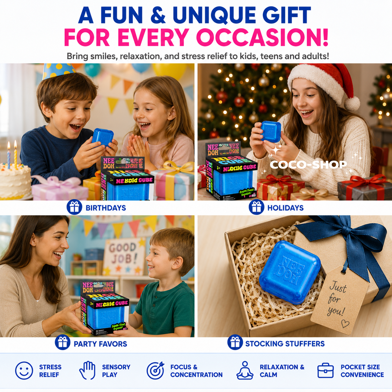 Mini Nice Cube Squishy Toy – Pocket-Sized Stress Relief Fun