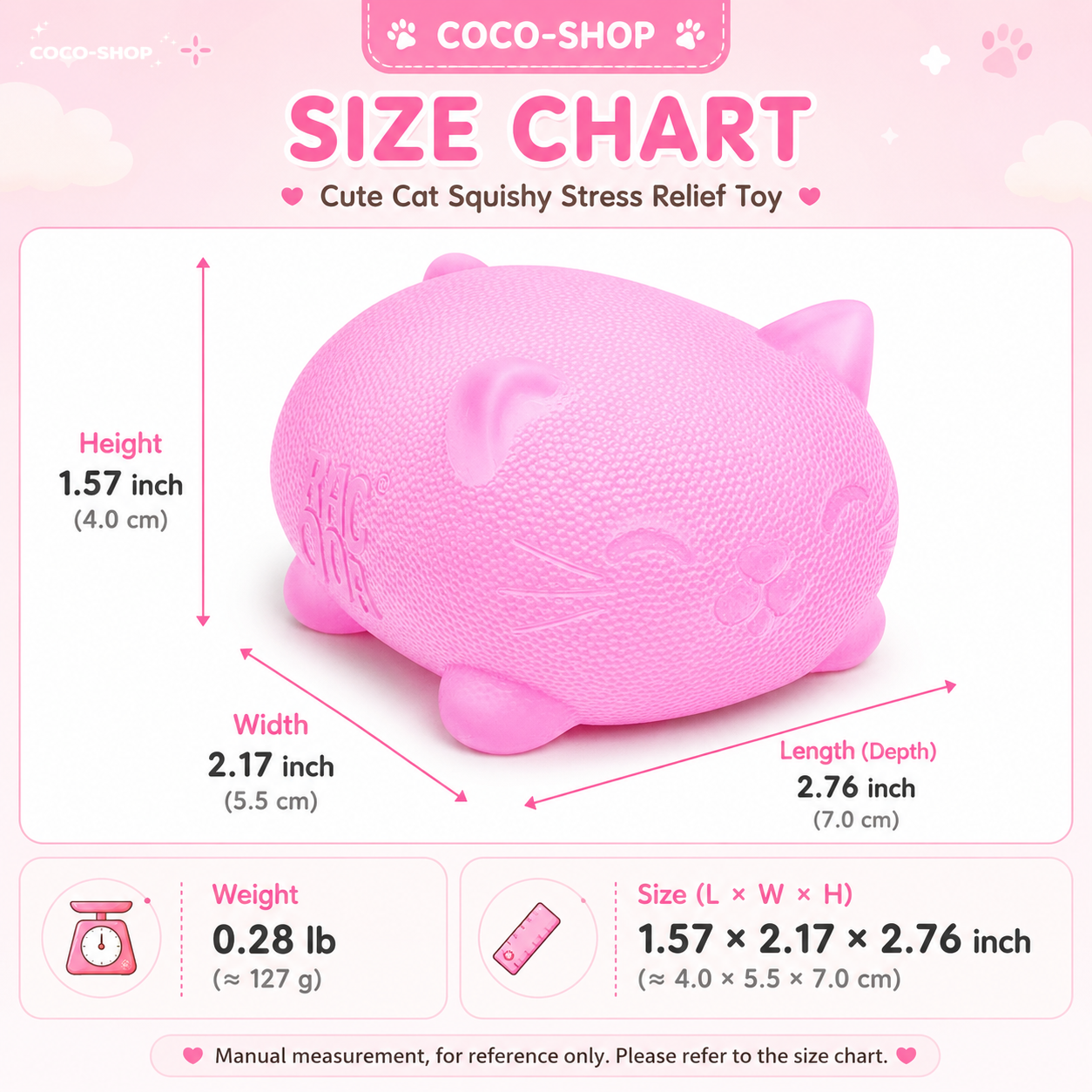 Cute Cat Squishy Stress Relief Toy – Soft Sensory Fidget Toy for Relaxation and Stress Relief