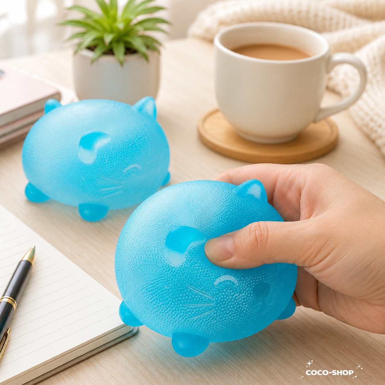 Cute Cat Squishy Stress Relief Toy – Soft Sensory Fidget Toy for Relaxation and Stress Relief
