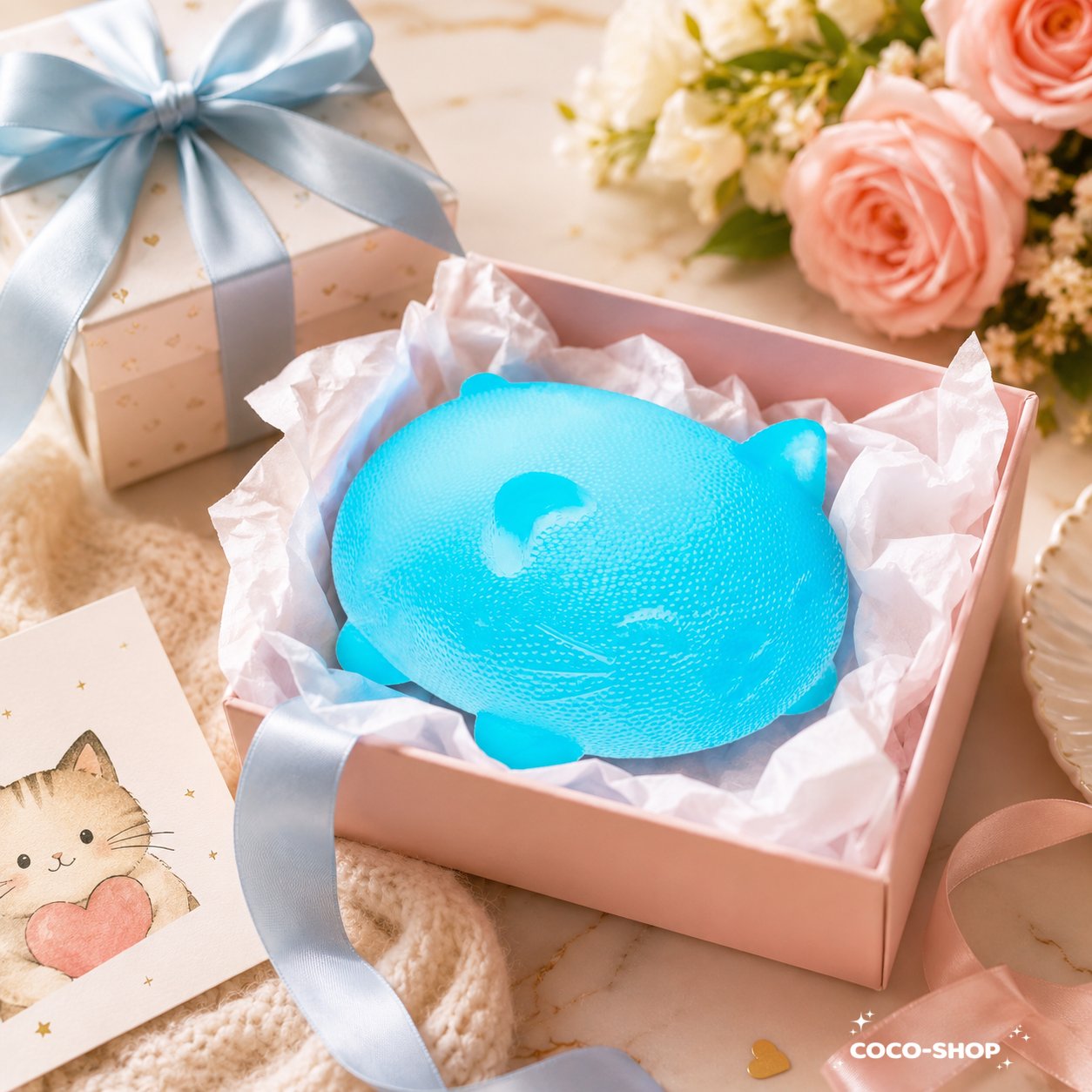 Cute Cat Squishy Stress Relief Toy – Soft Sensory Fidget Toy for Relaxation and Stress Relief