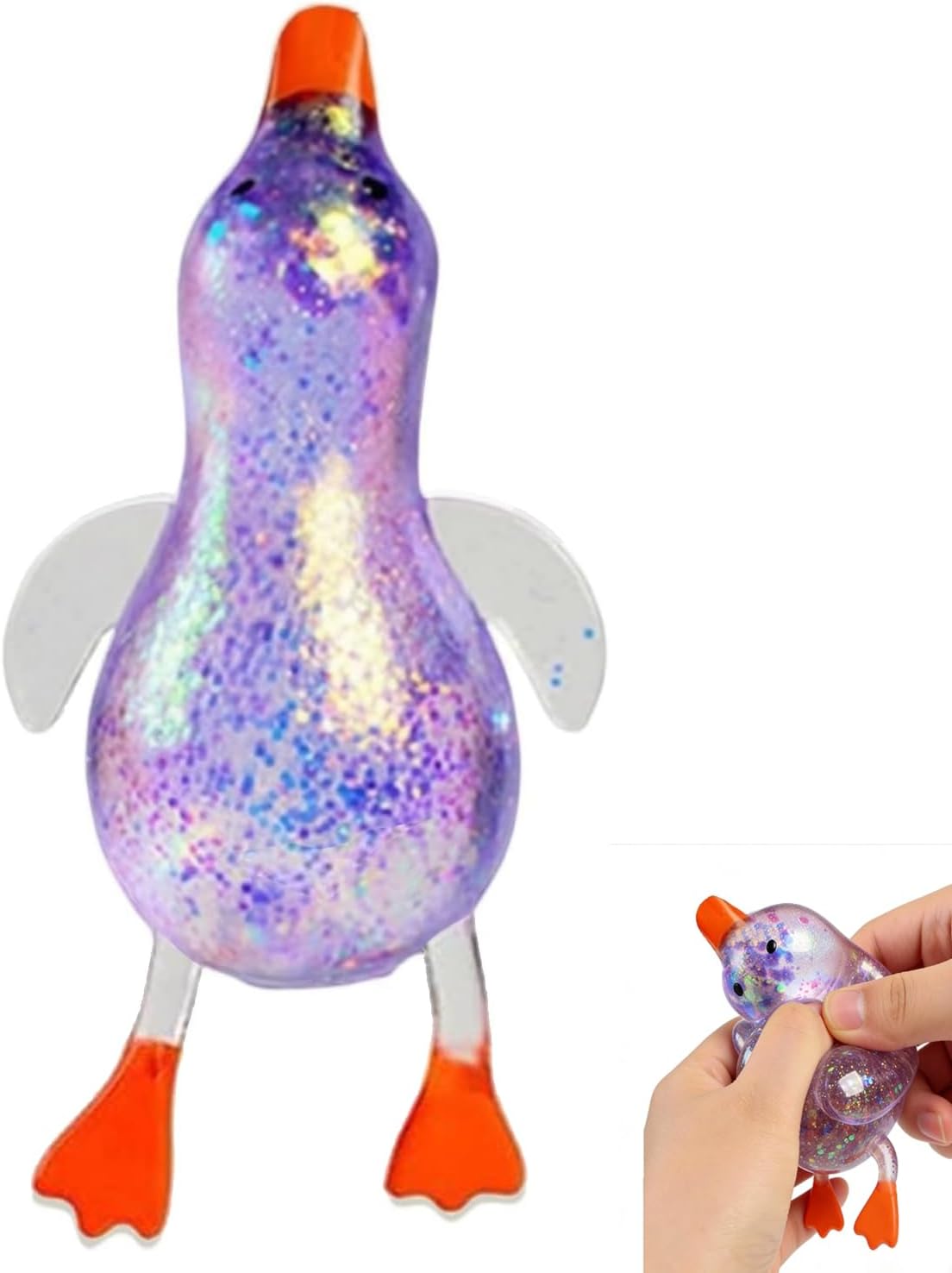 Glitter Squishy Duck – Stretch, Squeeze & Relax