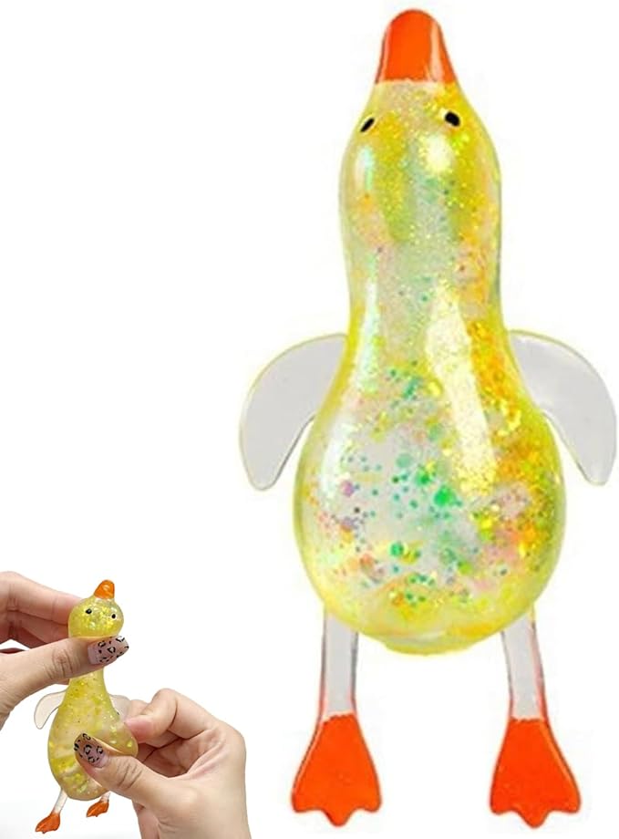 Glitter Squishy Duck – Stretch, Squeeze & Relax