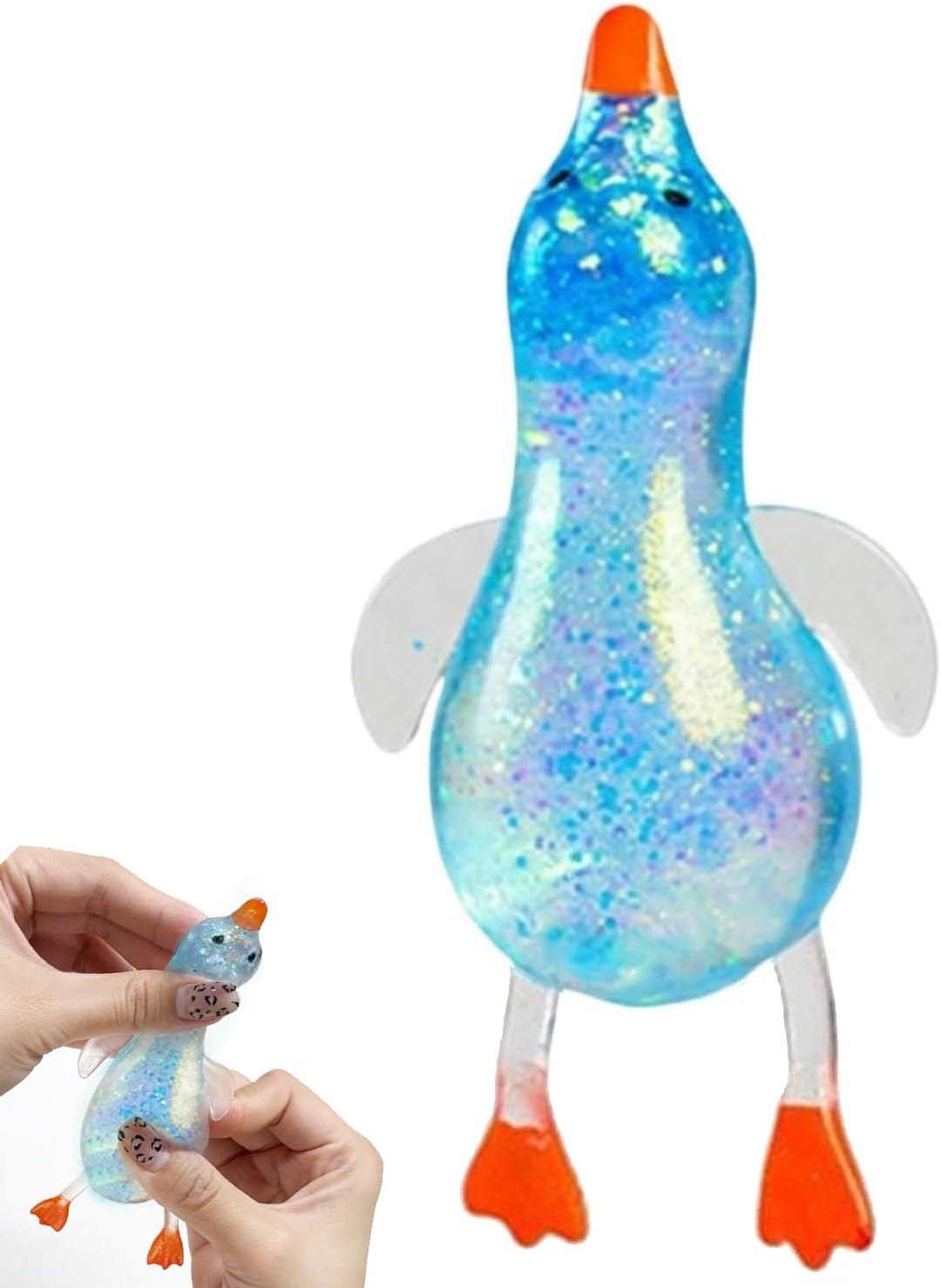 Glitter Squishy Duck – Stretch, Squeeze & Relax