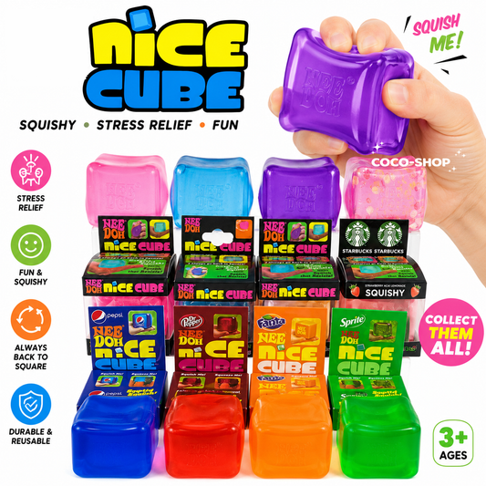 Nice Cube Squishy Toy – Soft, Colorful & Stress Relief Fun