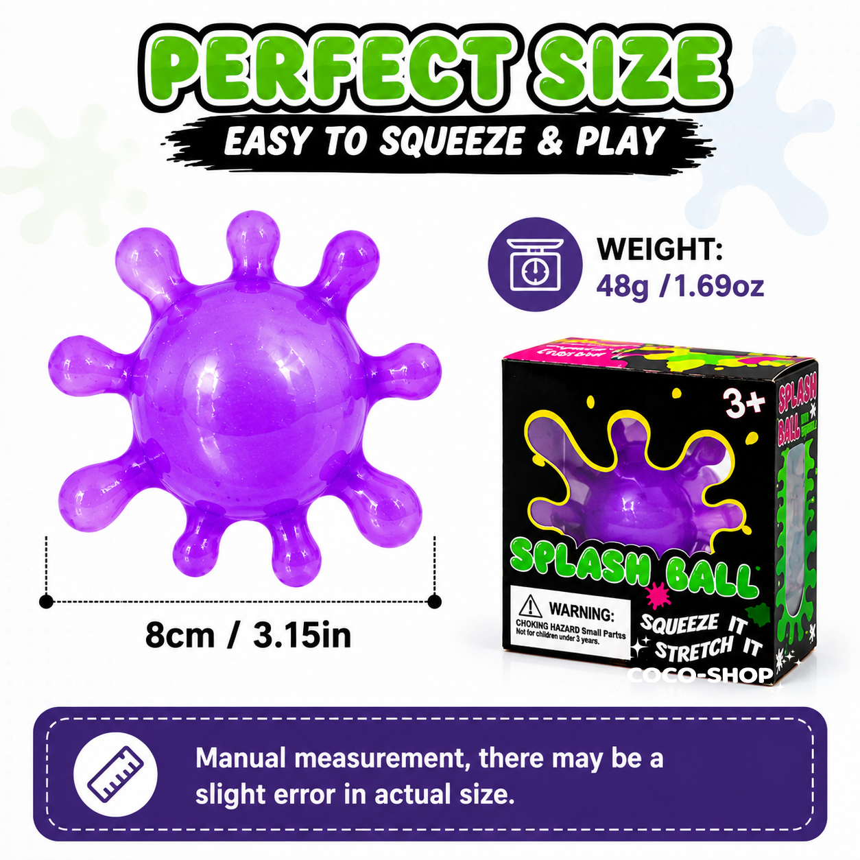 Splash Ball – Soft, Stretchy & Stress Relief Fun