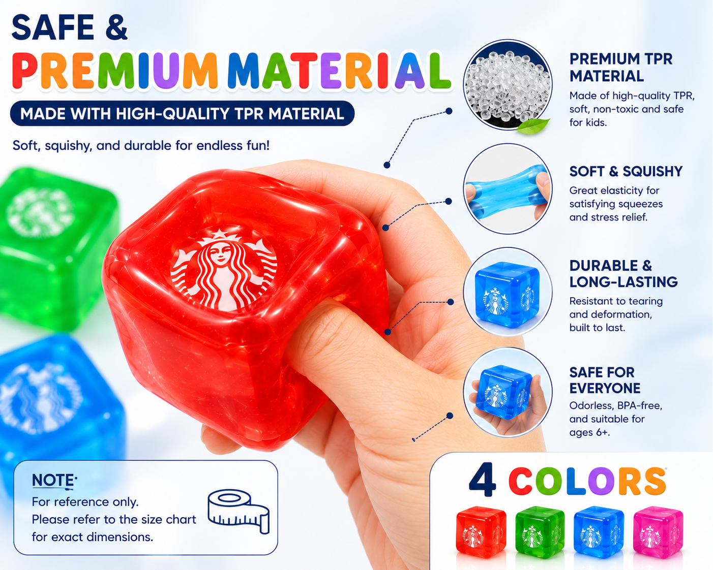 Squishy Ice Cube Toy – Soft, Squeezable & Stress Relief Fun