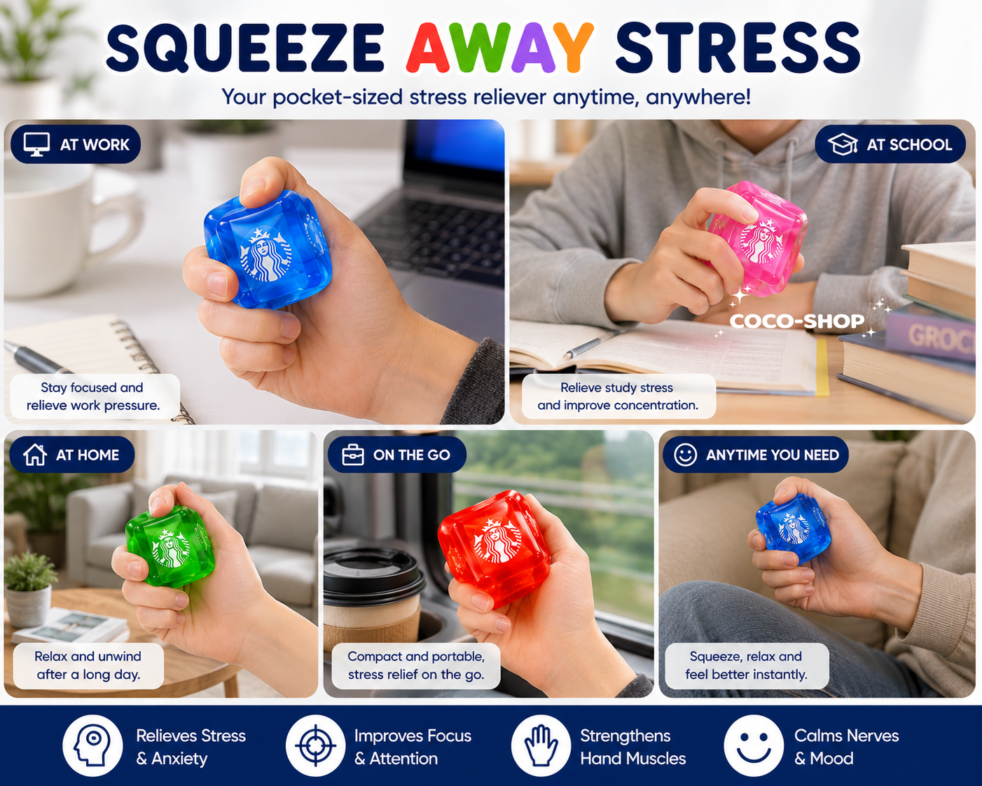 Squishy Ice Cube Toy – Soft, Squeezable & Stress Relief Fun
