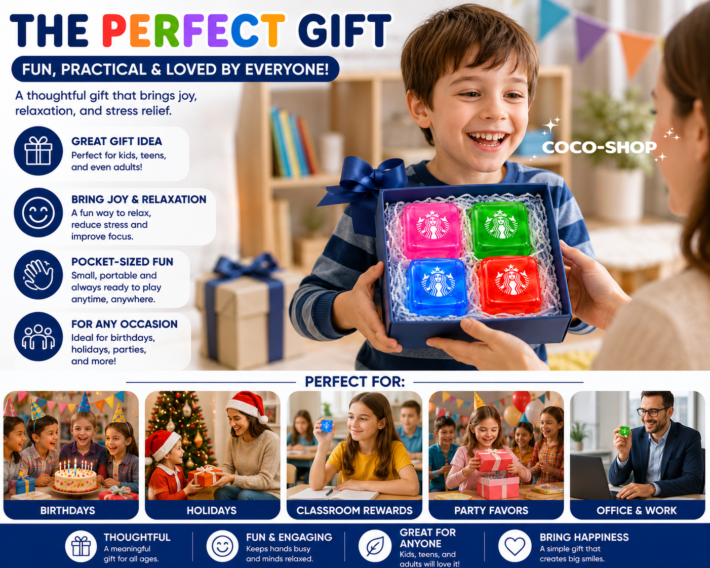 Squishy Ice Cube Toy – Soft, Squeezable & Stress Relief Fun