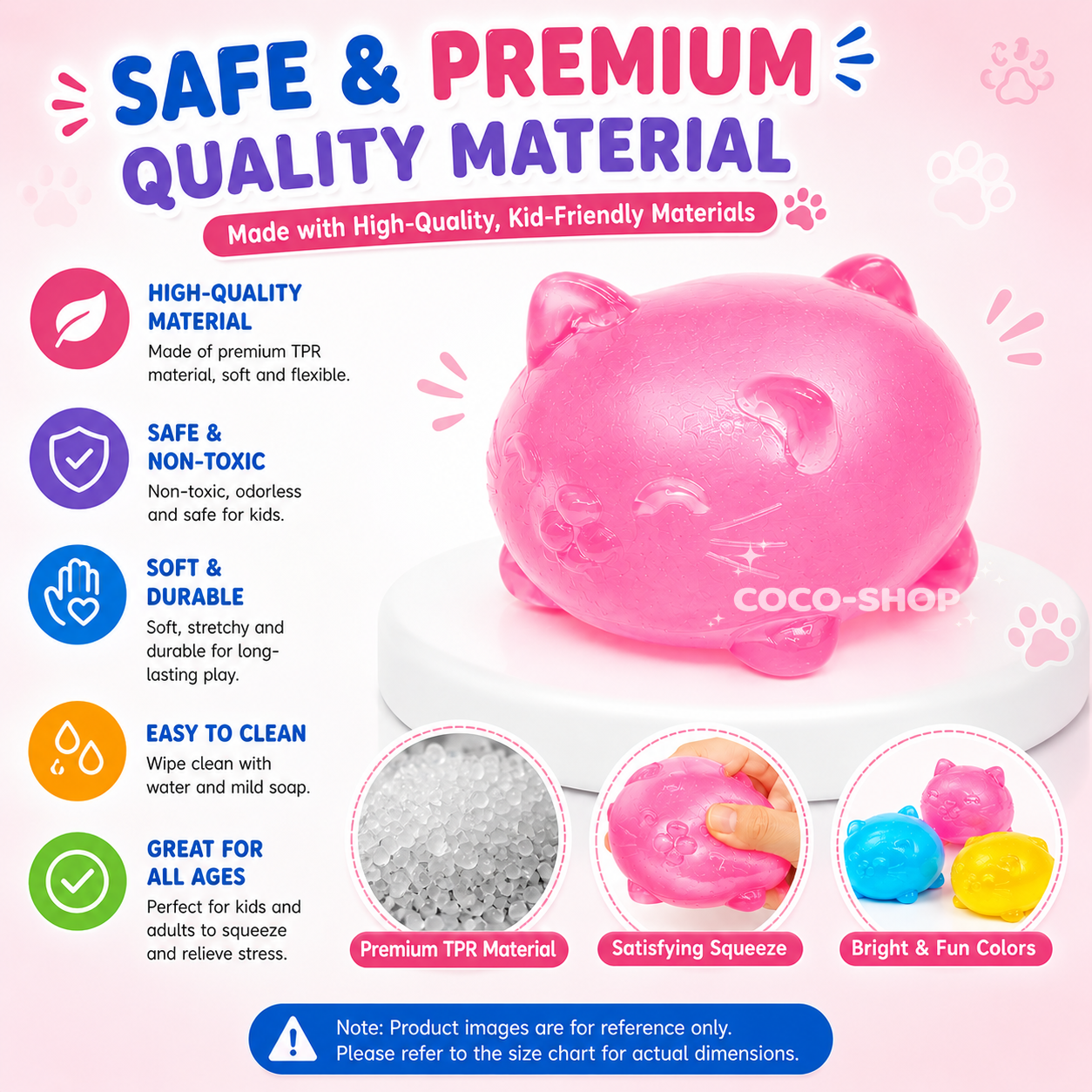 Cute Cat Squishy Stress Relief Toy – Soft Sensory Fidget Toy for Relaxation and Stress Relief