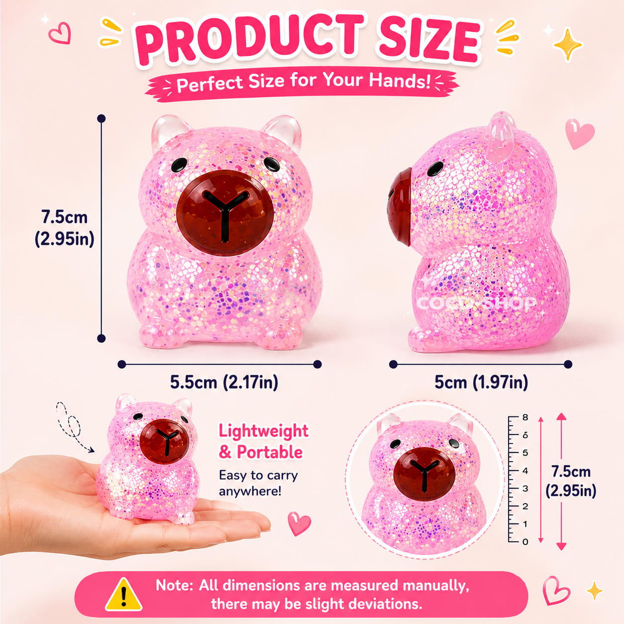 Cute Capybara Squishy Toy Stress Relief Fidget Toy for Kids Teens and Adults
