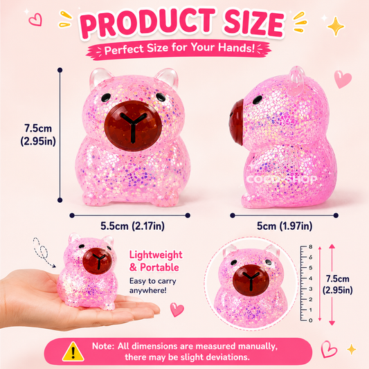 Cute Capybara Squishy Toy Stress Relief Fidget Toy for Kids Teens and Adults