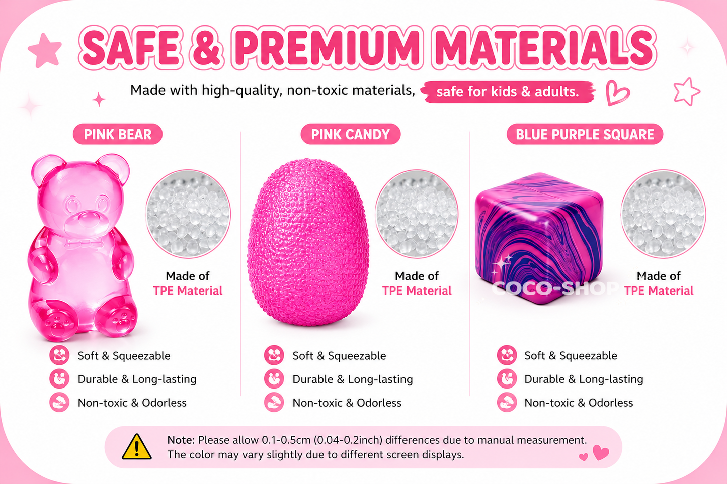 Cute Squishy Stress Relief Toy – Soft Squeeze Fidget Toy for Kids & Adults