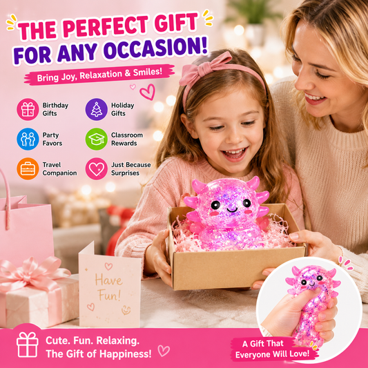 Axolotl Squishy Toy Stress Relief Fidget Toy for Kids and Adults