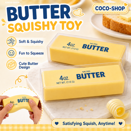 Butter Squishy Toy Stress Relief Fidget Toy Soft Squeeze Sensory Toy